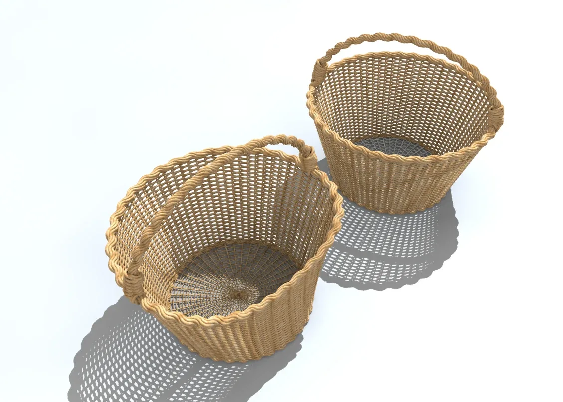 wicker basket 3d model