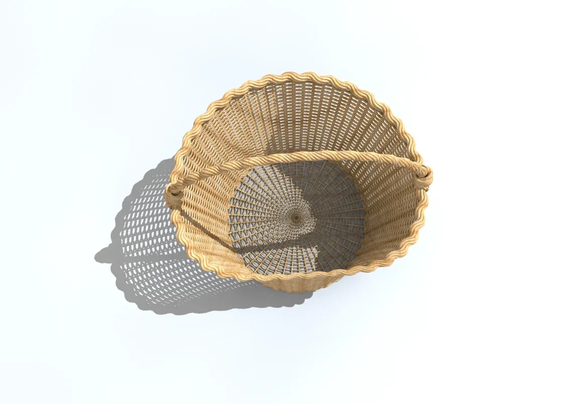 wicker basket 3d model