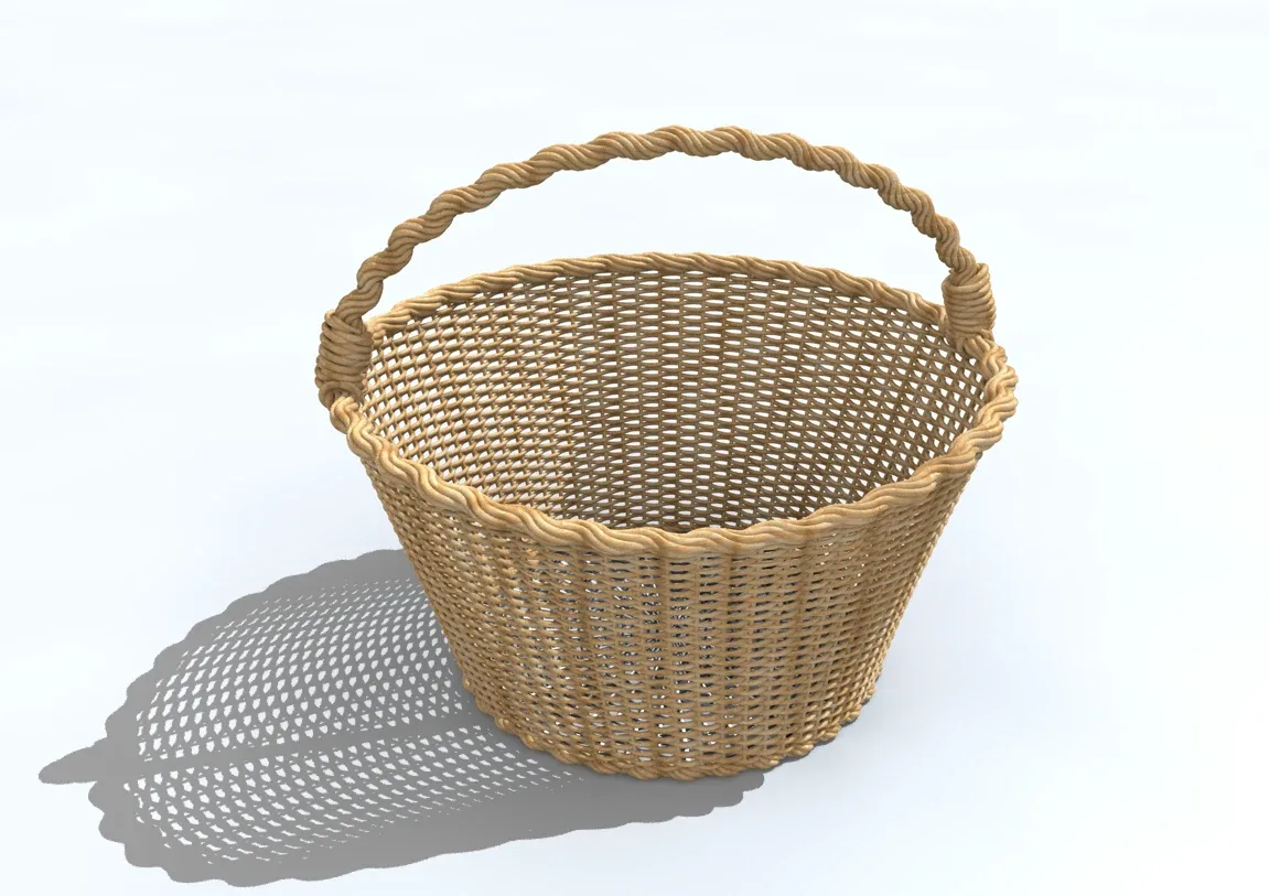 wicker basket 3d model