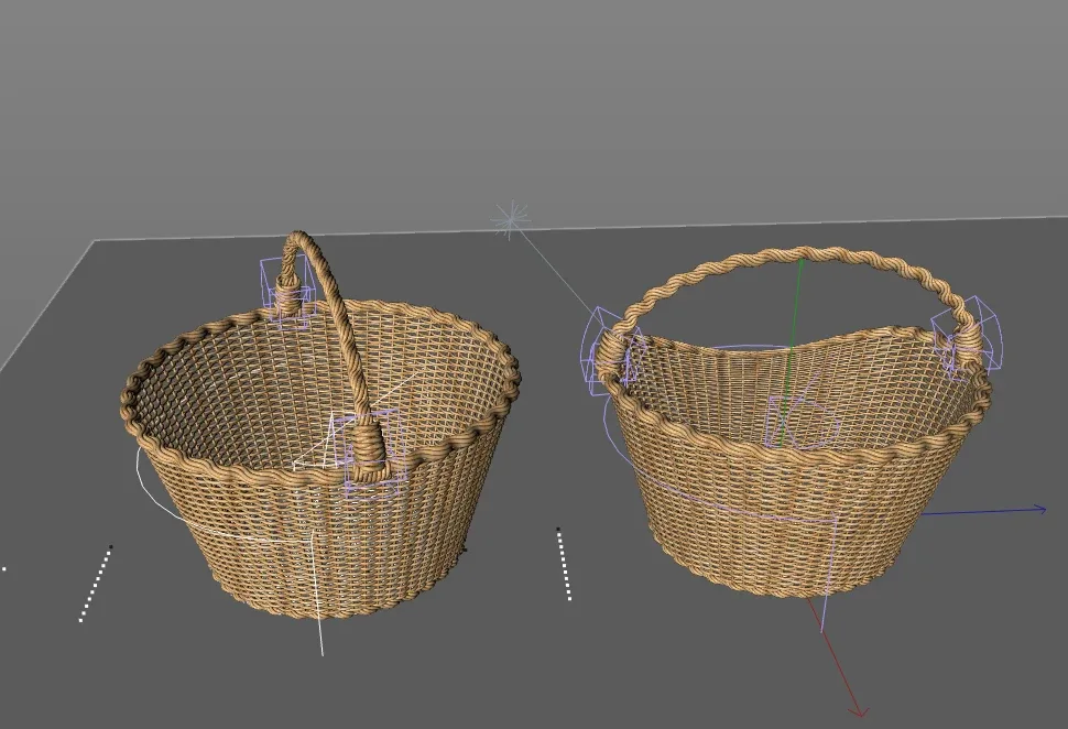 wicker basket 3d model