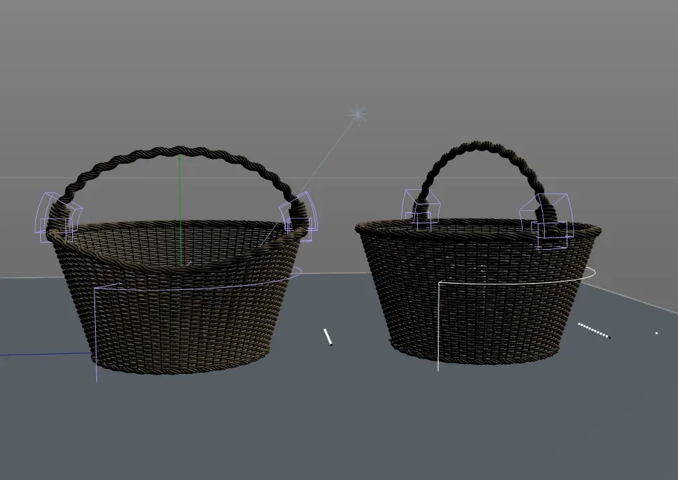 wicker basket 3d model