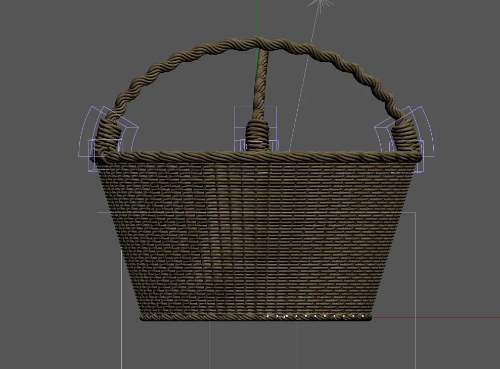 wicker basket 3d model