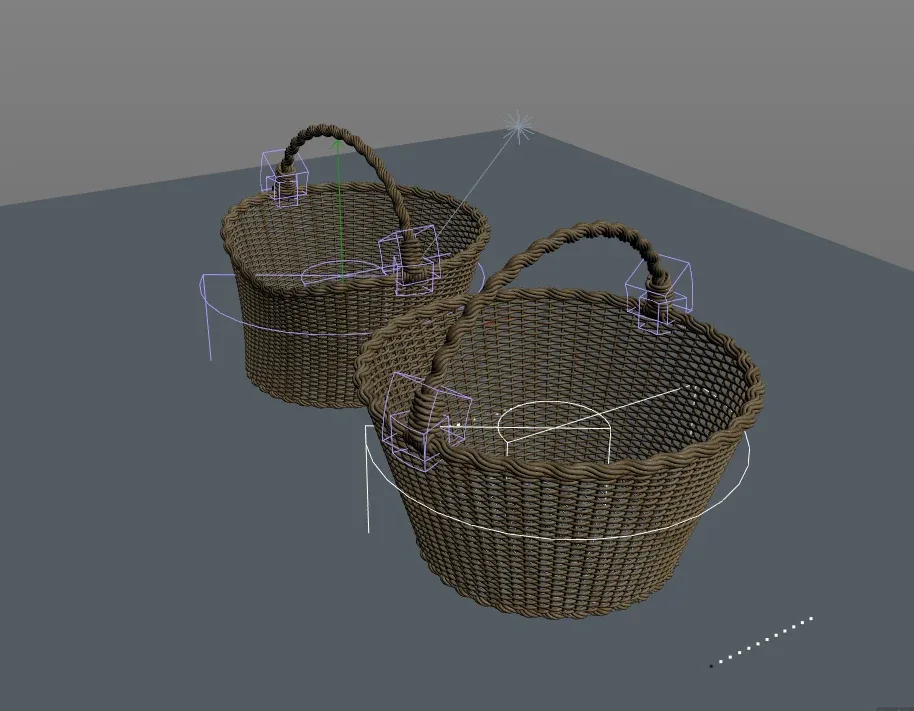 wicker basket 3d model