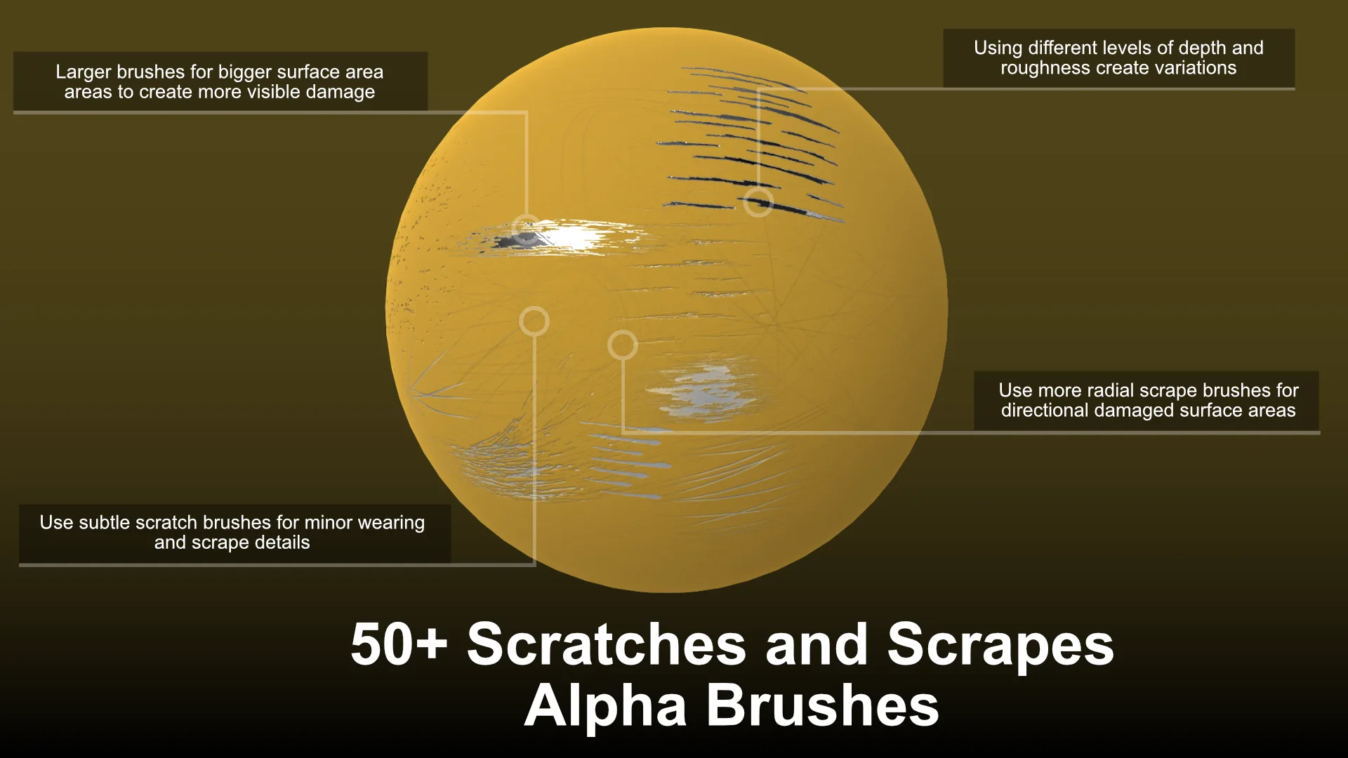 50+ Alpha Brushes - Scratches and Scrapes