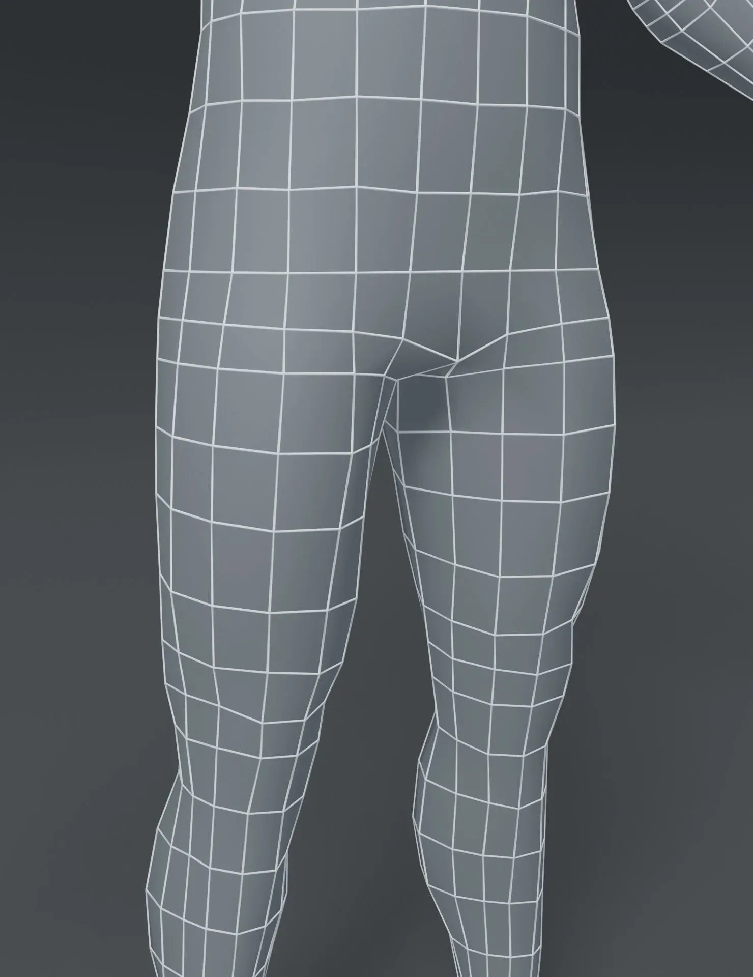 Male Body Base Mesh 3D Model