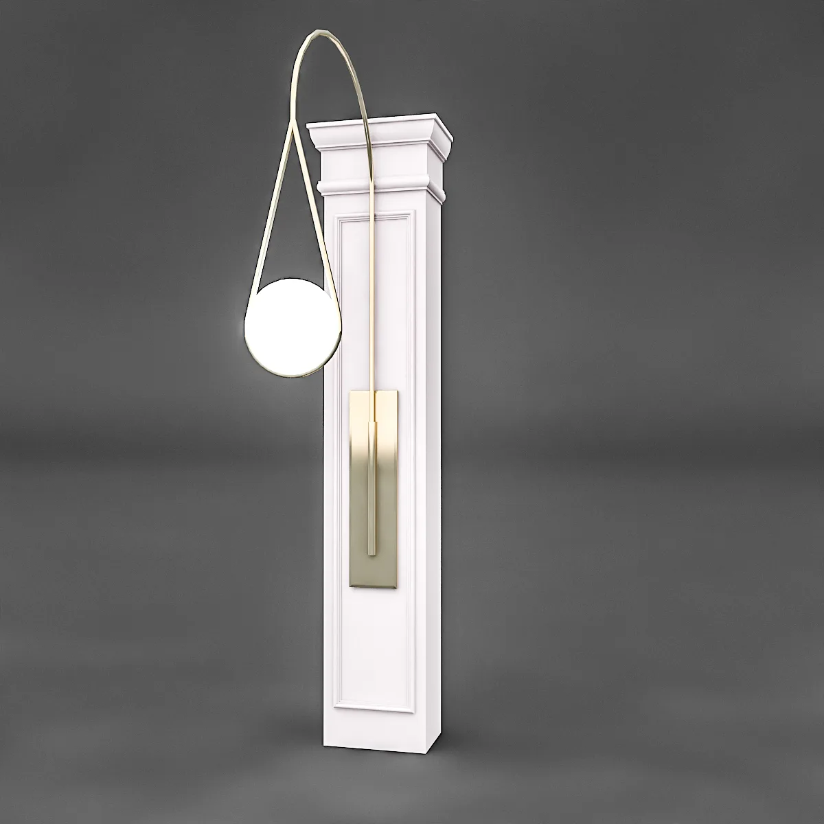 Column and Decorative Lamp model