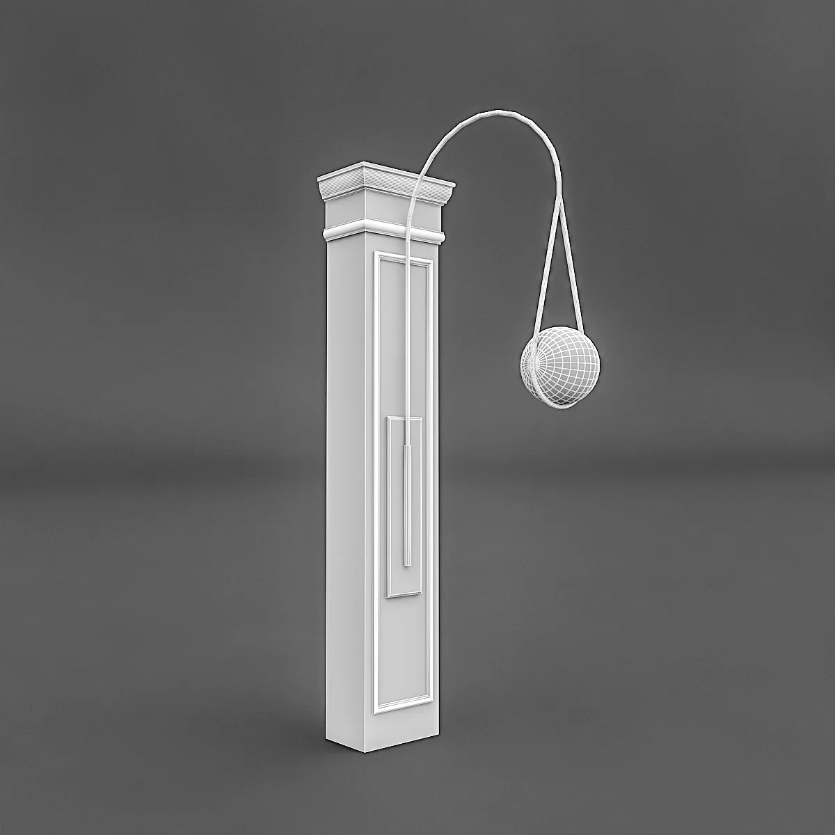 Column and Decorative Lamp model