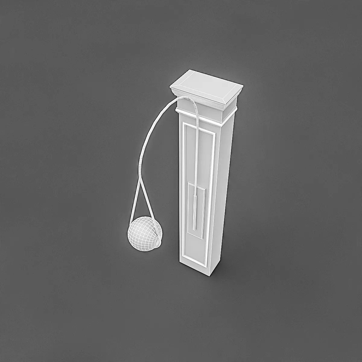 Column and Decorative Lamp model