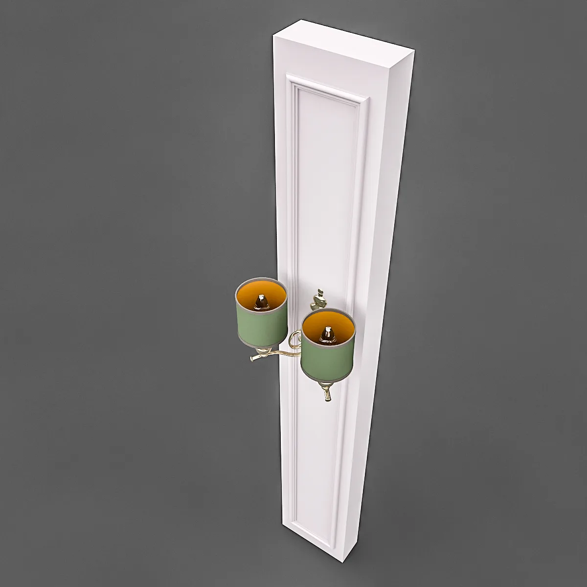 Column and Decorative Lamp 02 3D model