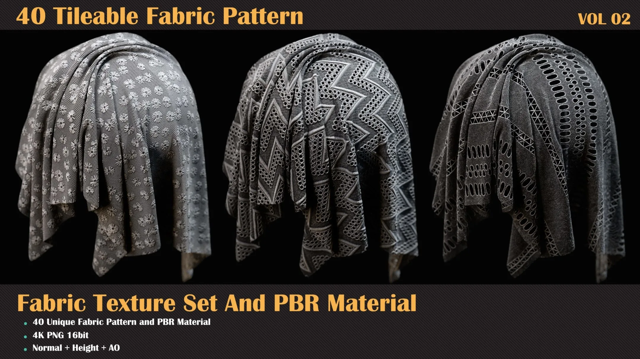 40 Tileable Fabric Pattern - VOL 02