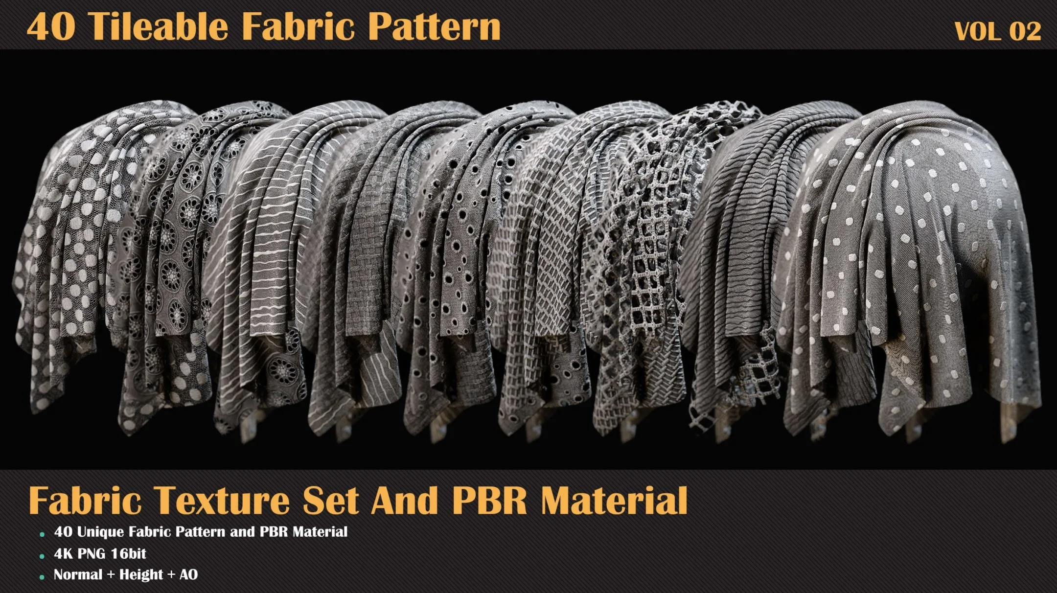 40 Tileable Fabric Pattern - VOL 02