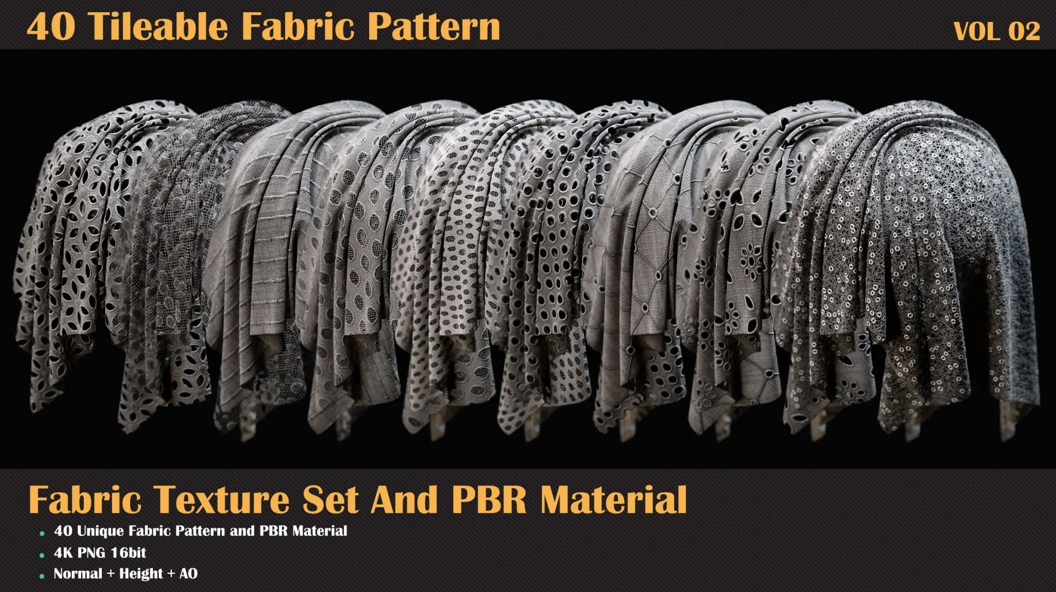 40 Tileable Fabric Pattern - VOL 02