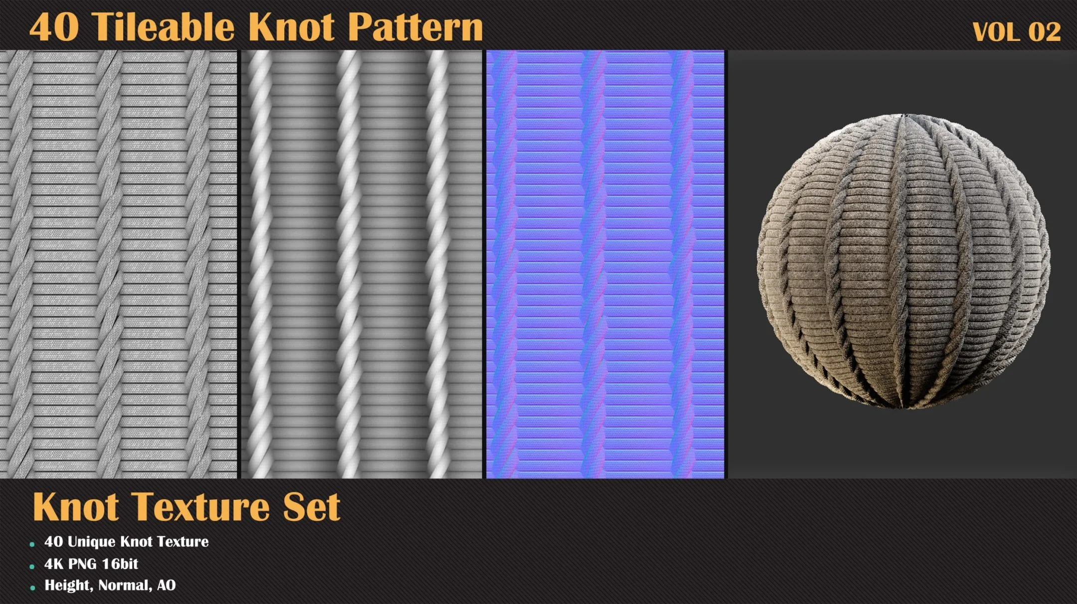40 Tileable Knot Pattern