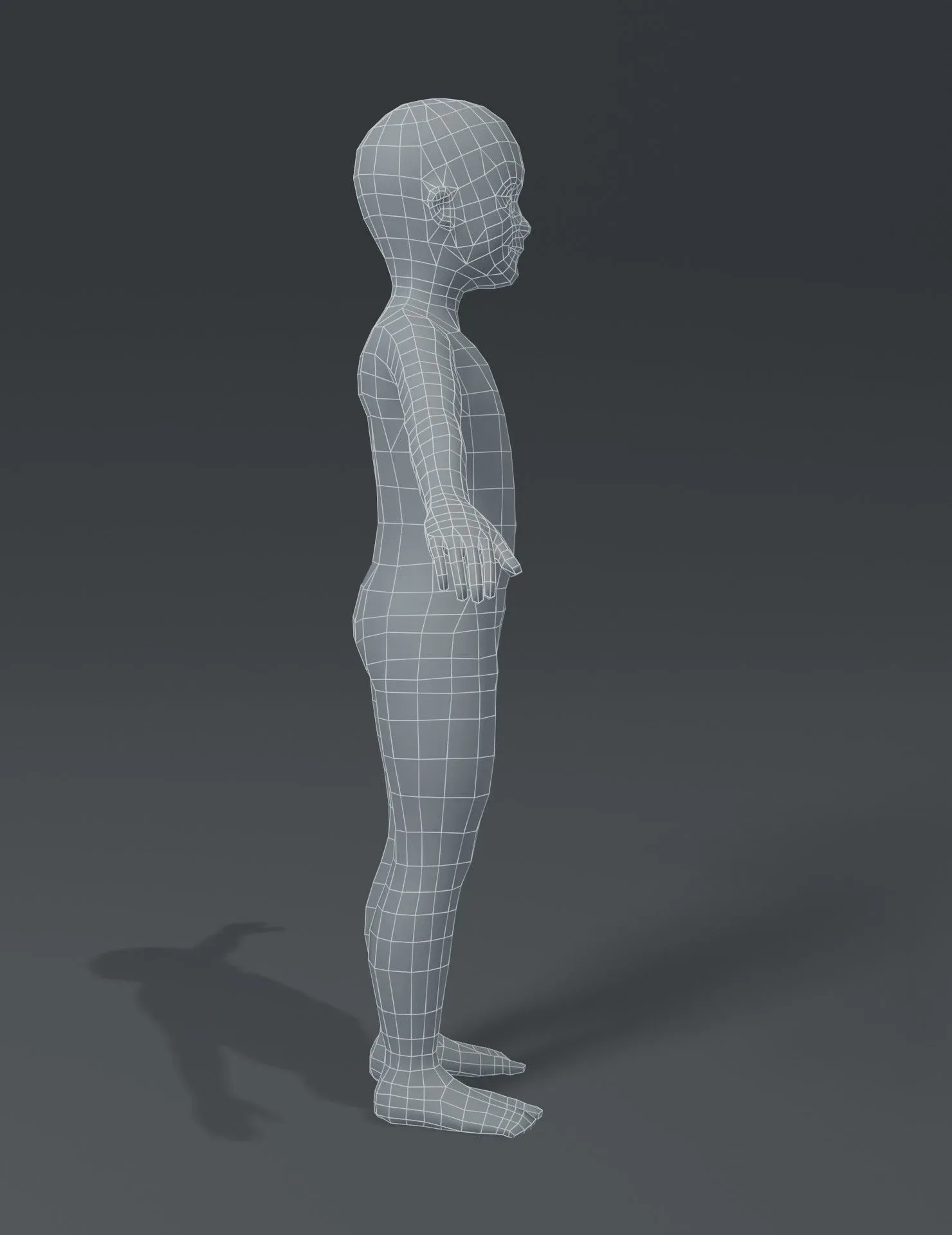 Boy Kid Child Body Base Mesh 3D Model