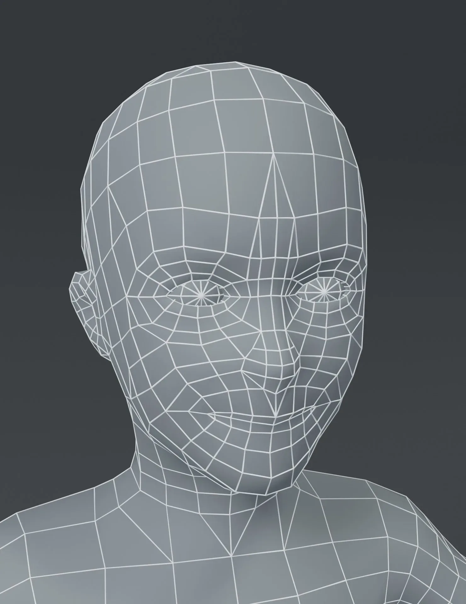 Boy Kid Child Body Base Mesh 3D Model