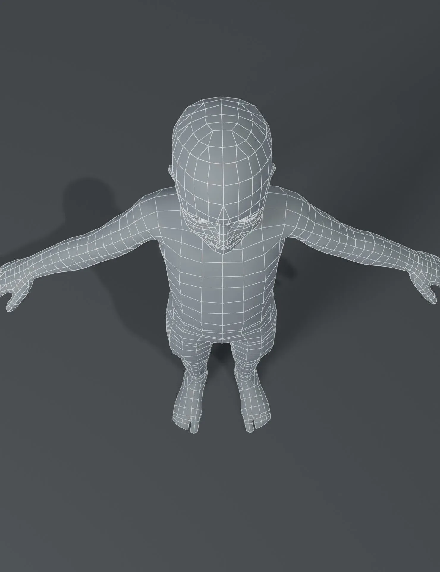 Boy Kid Child Body Base Mesh 3D Model