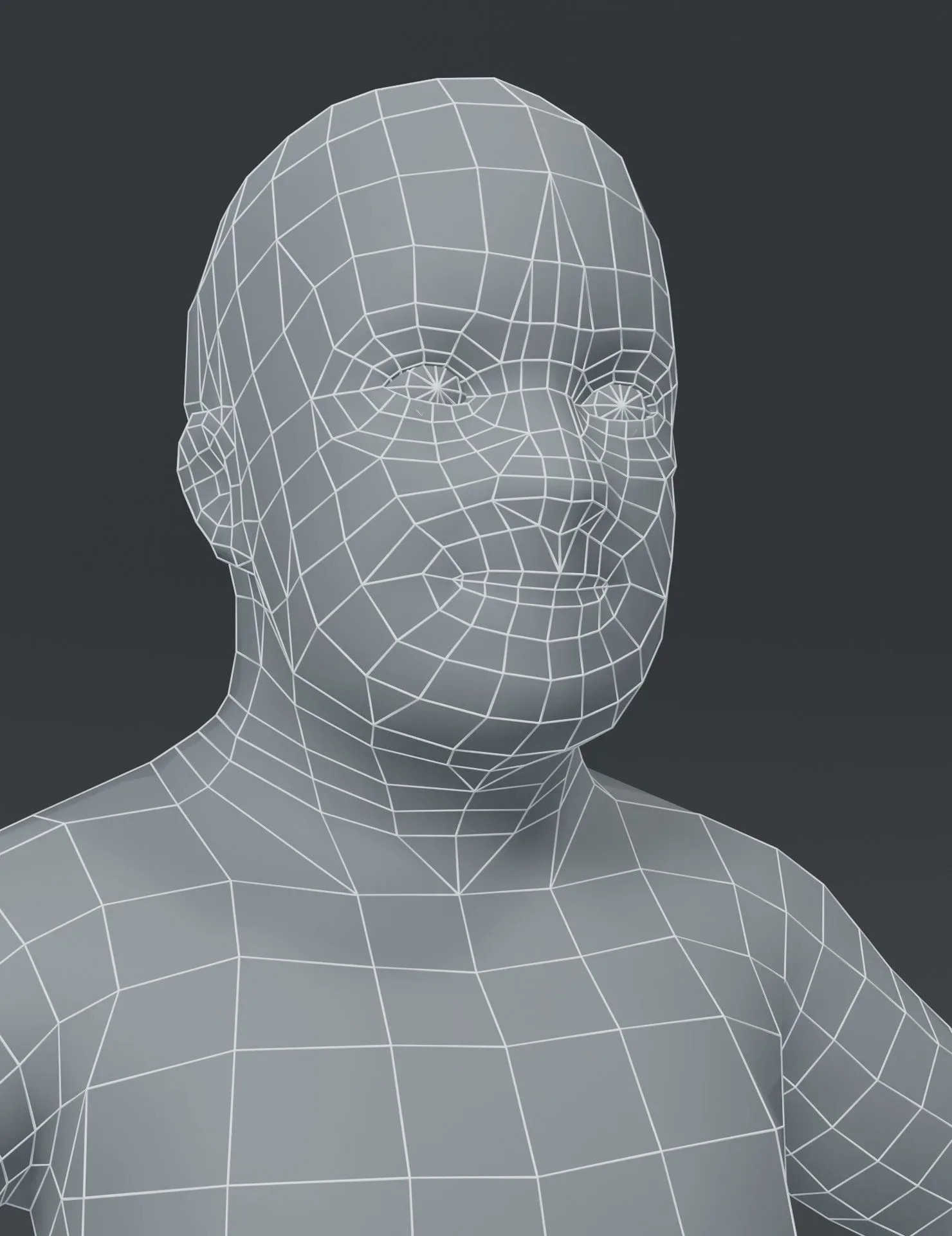 Fat Boy Kid Child Body Base Mesh 3D Model