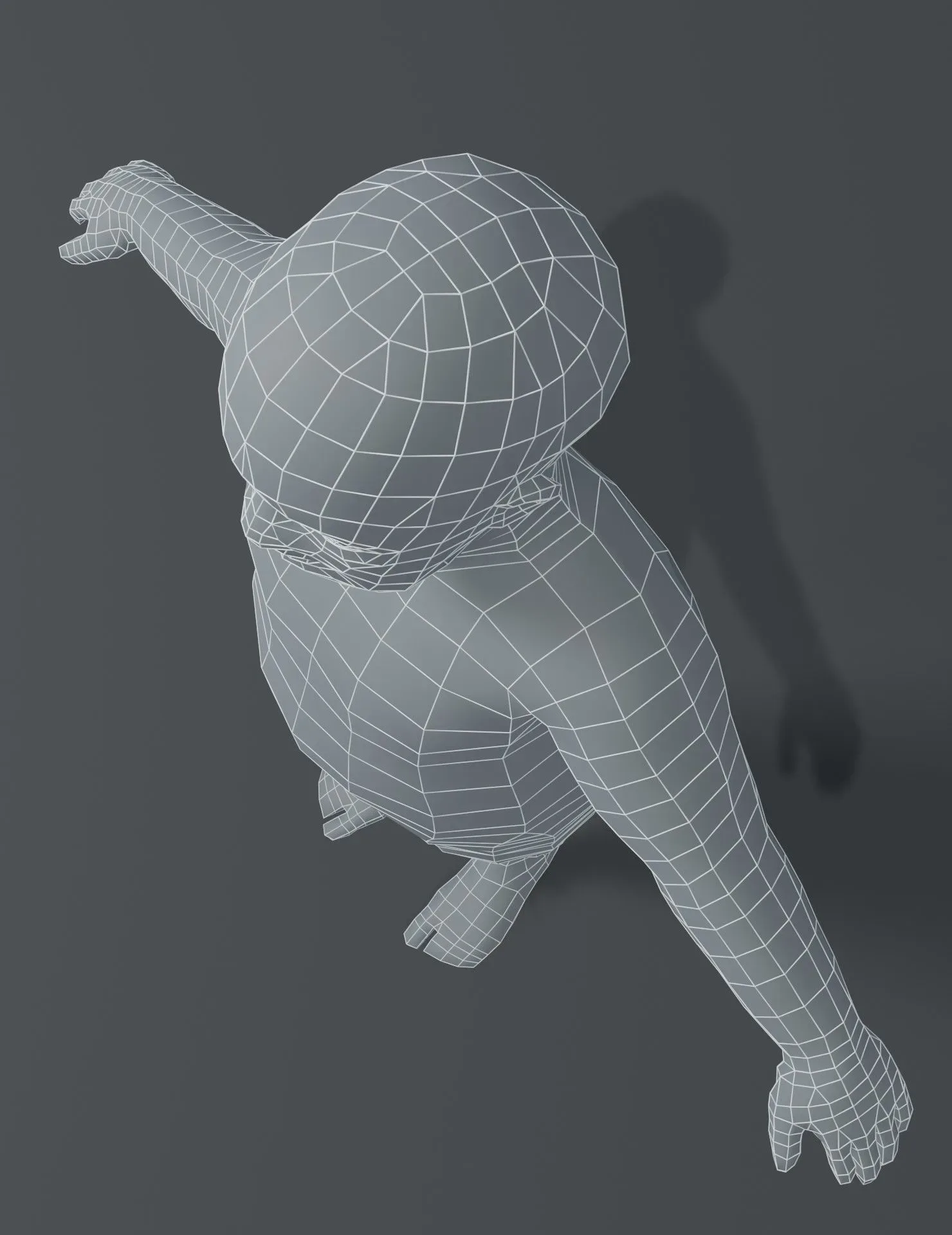 Fat Boy Kid Child Body Base Mesh 3D Model