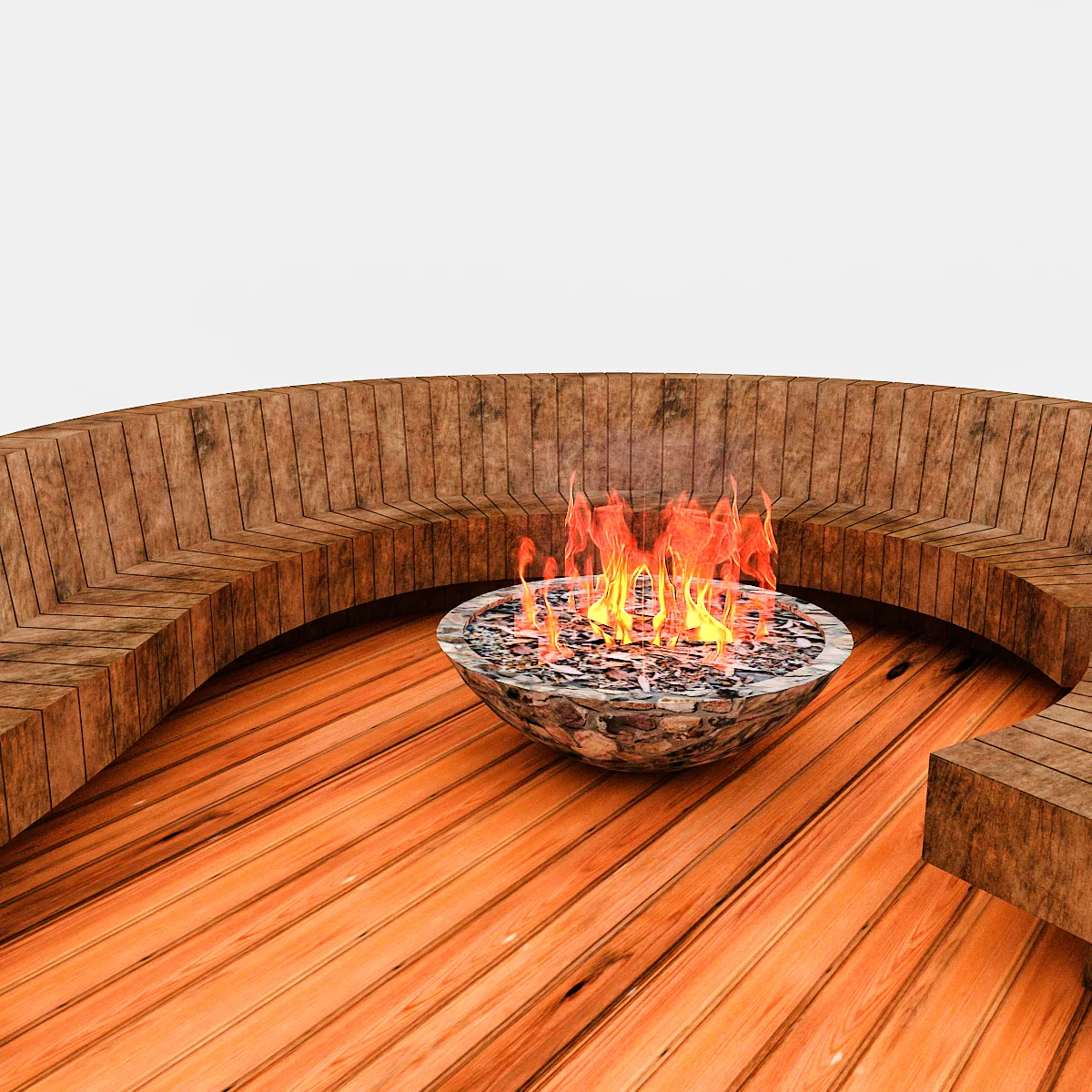 garden fire pit 3D model