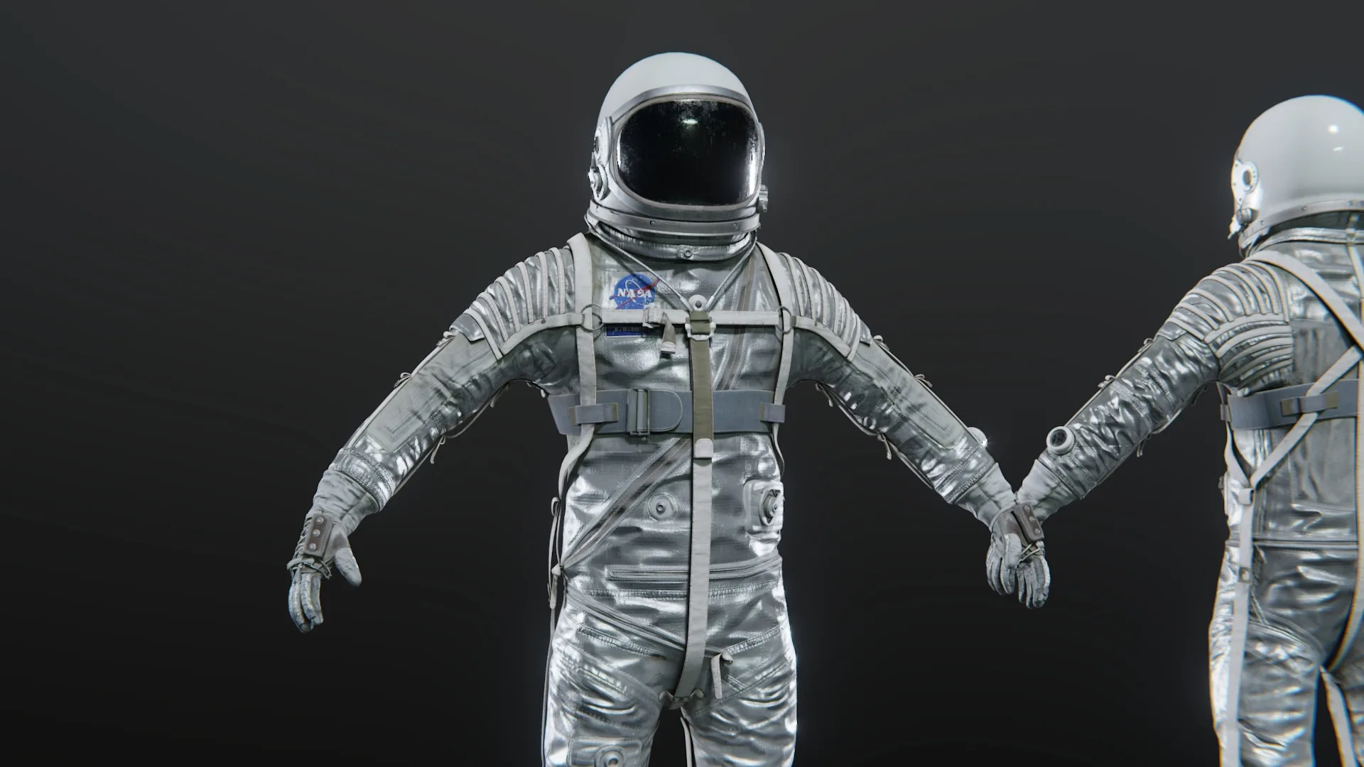 NASA Mercury Navy Mark IV Astronaut Spacesuit Rigged