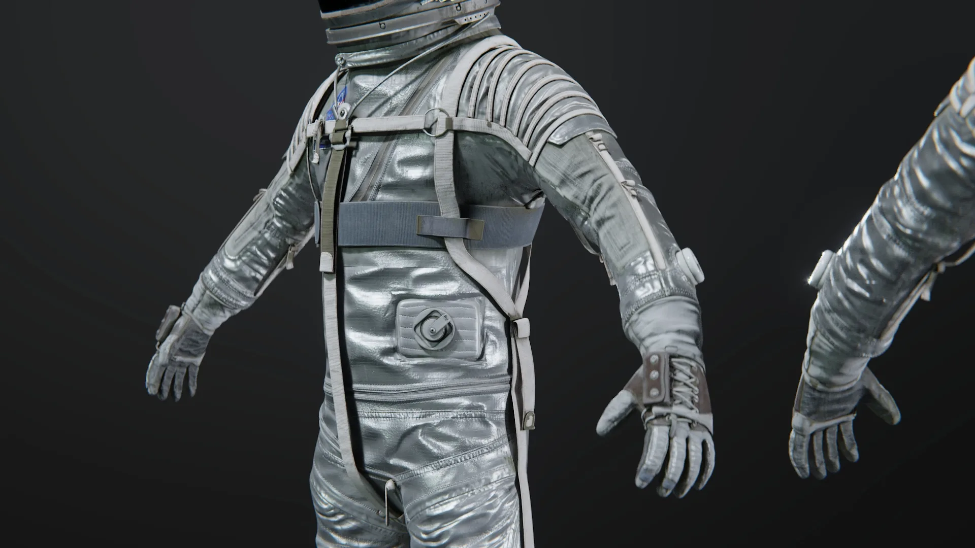 NASA Mercury Navy Mark IV Astronaut Spacesuit Rigged