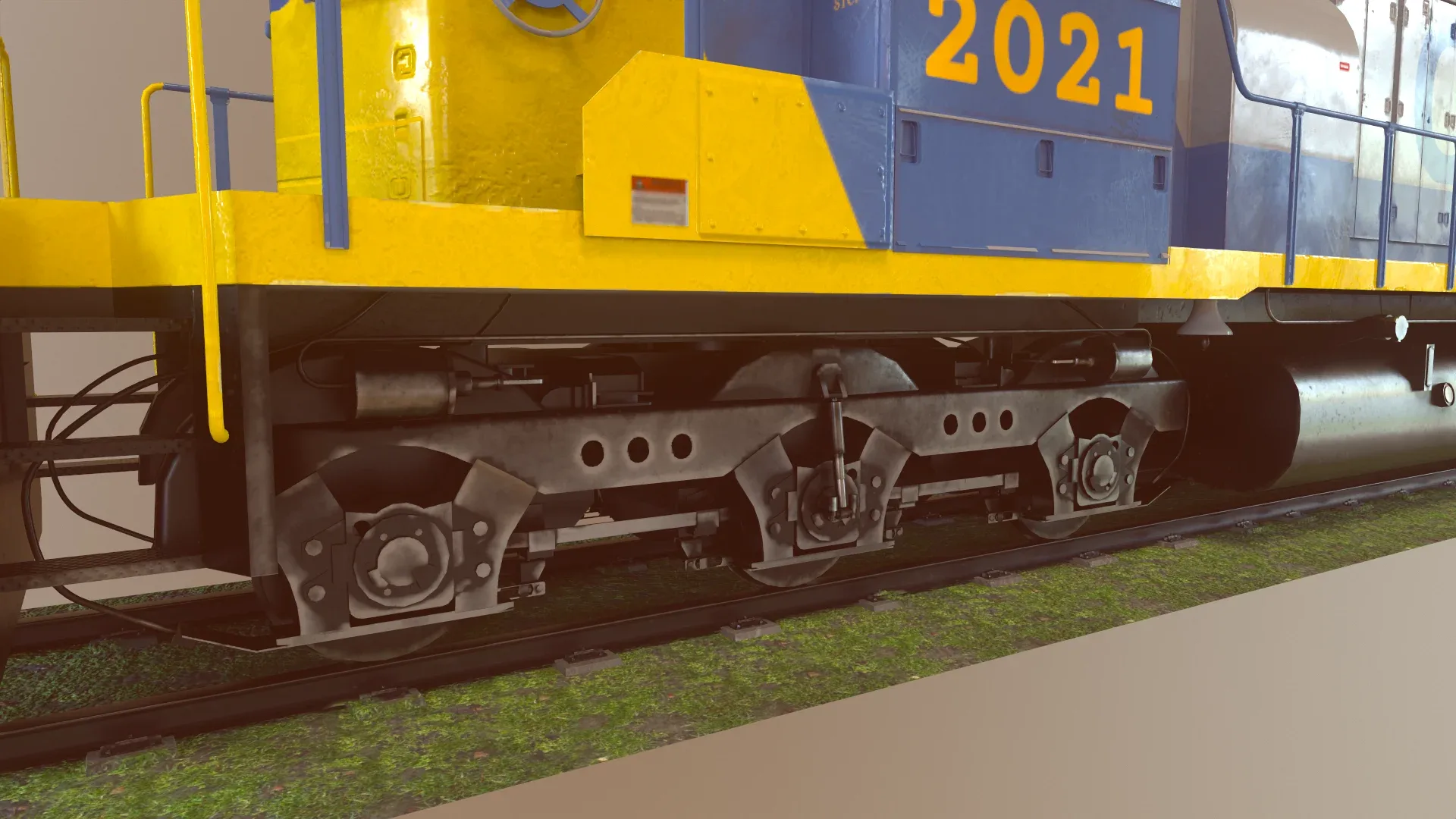 Locomotive Diesel/Electric EMD SD40-2 Realistic Low-poly 3D model