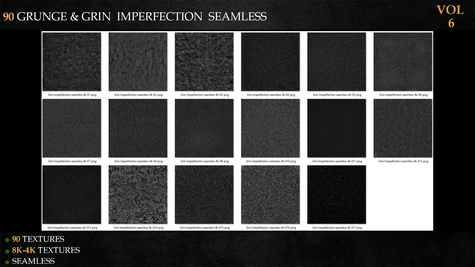 90 GRUNGE & GRIN IMPERFECTION SEAMLESS-vol 6