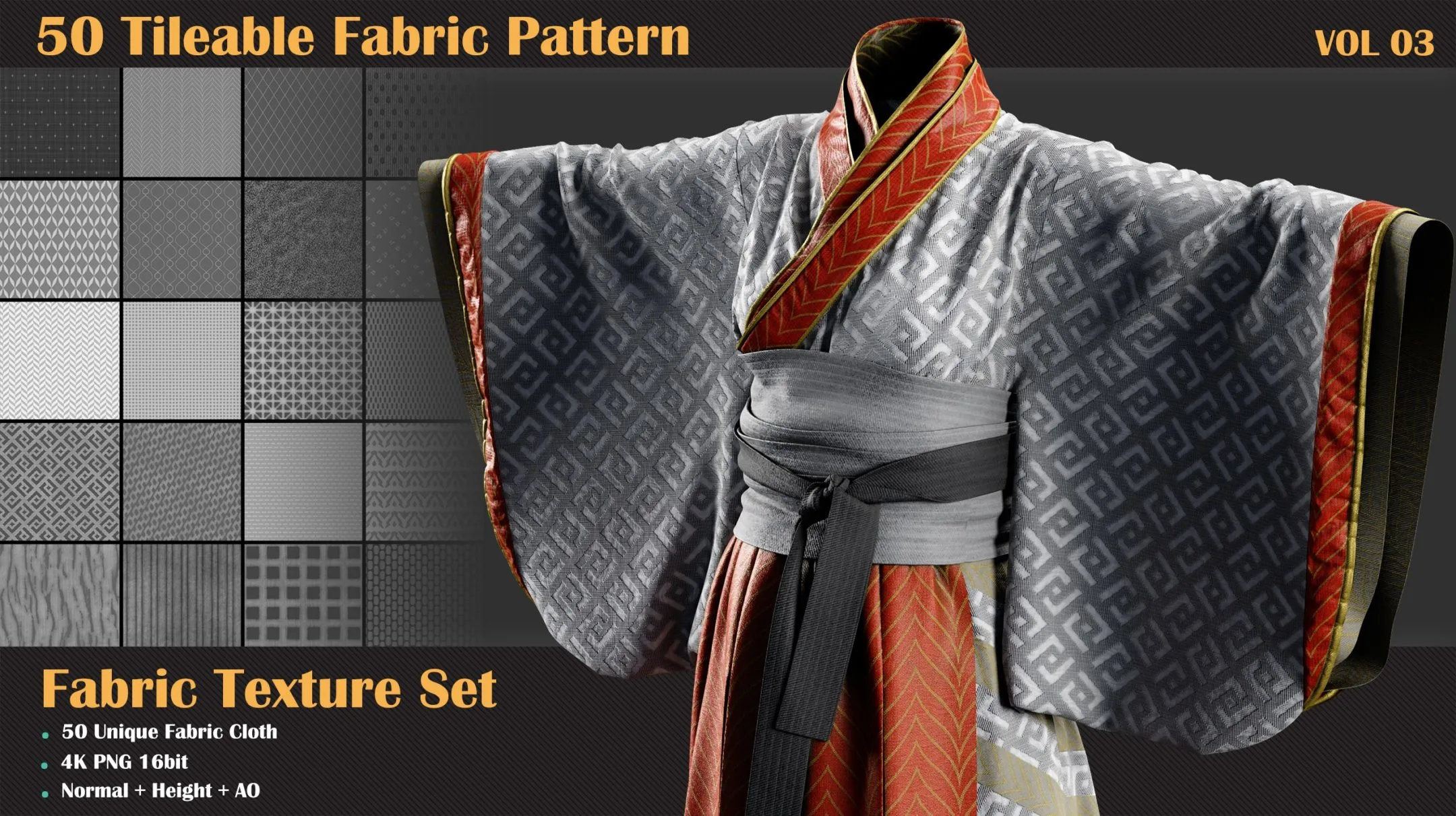 50 Tileable Fabric Pattern - VOL 03