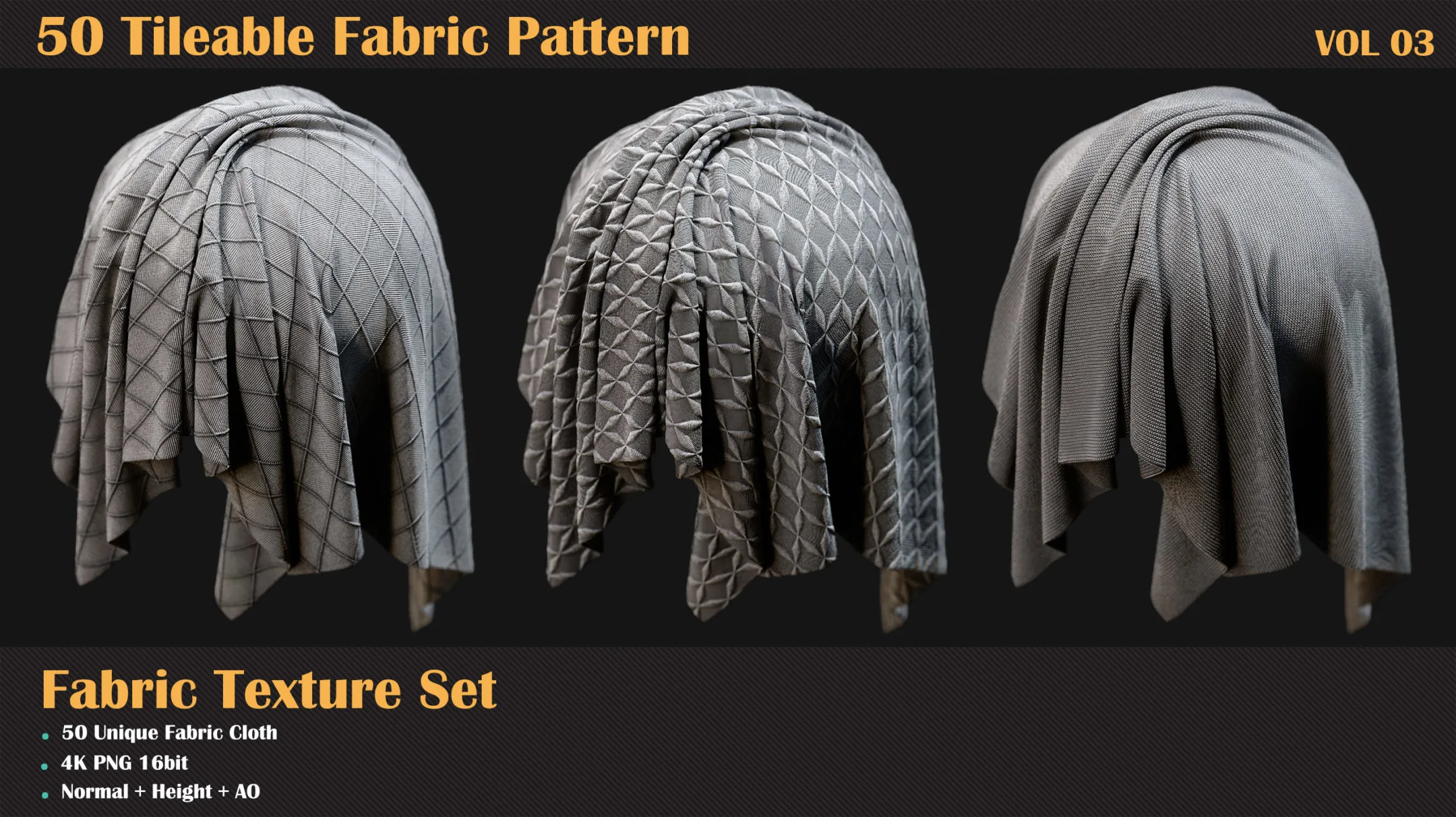 50 Tileable Fabric Pattern - VOL 03