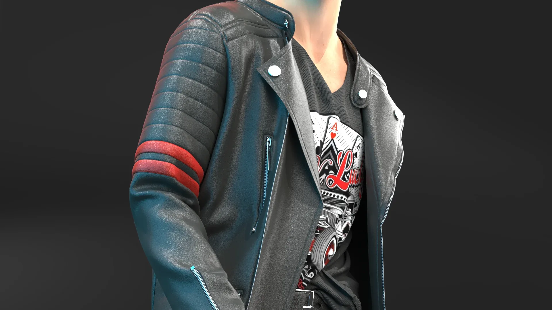 Male Leather Biker Outfit