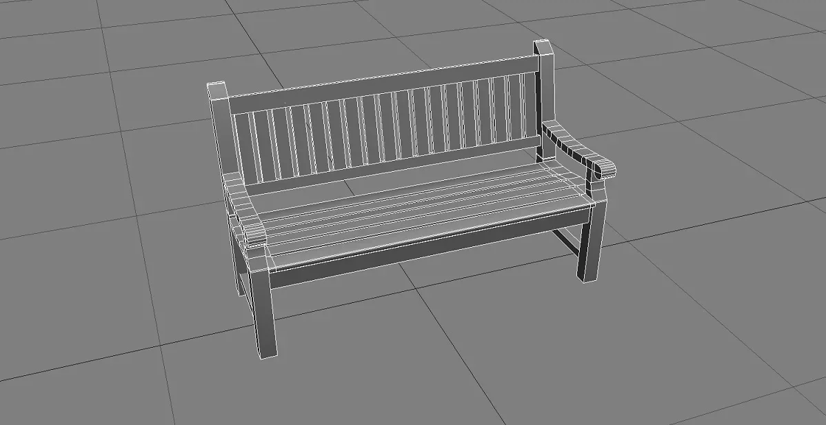 Garden Bench FlippedNormals
