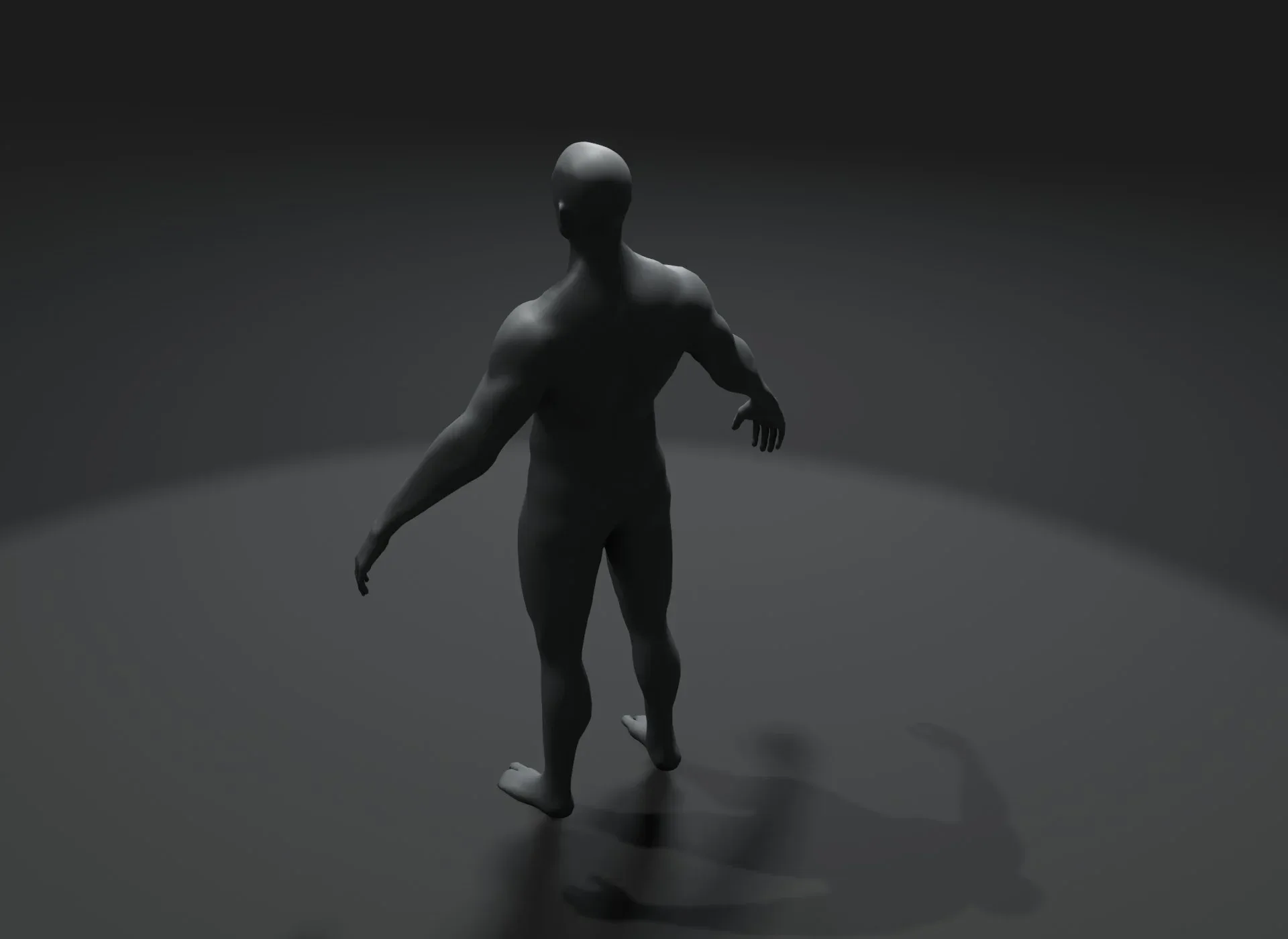 Male Body Base Mesh 3D Model 20k Polygons