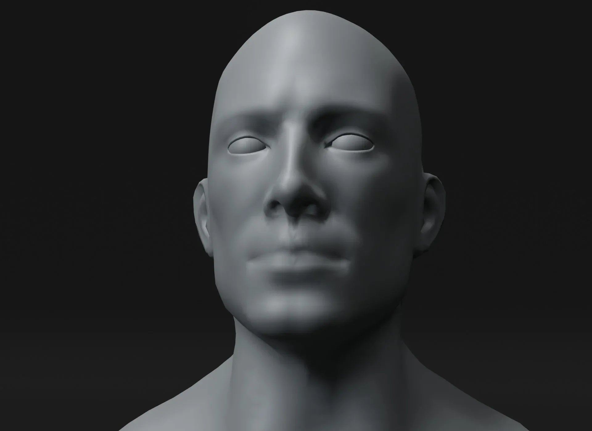 Male Body Base Mesh 3D Model 20k Polygons