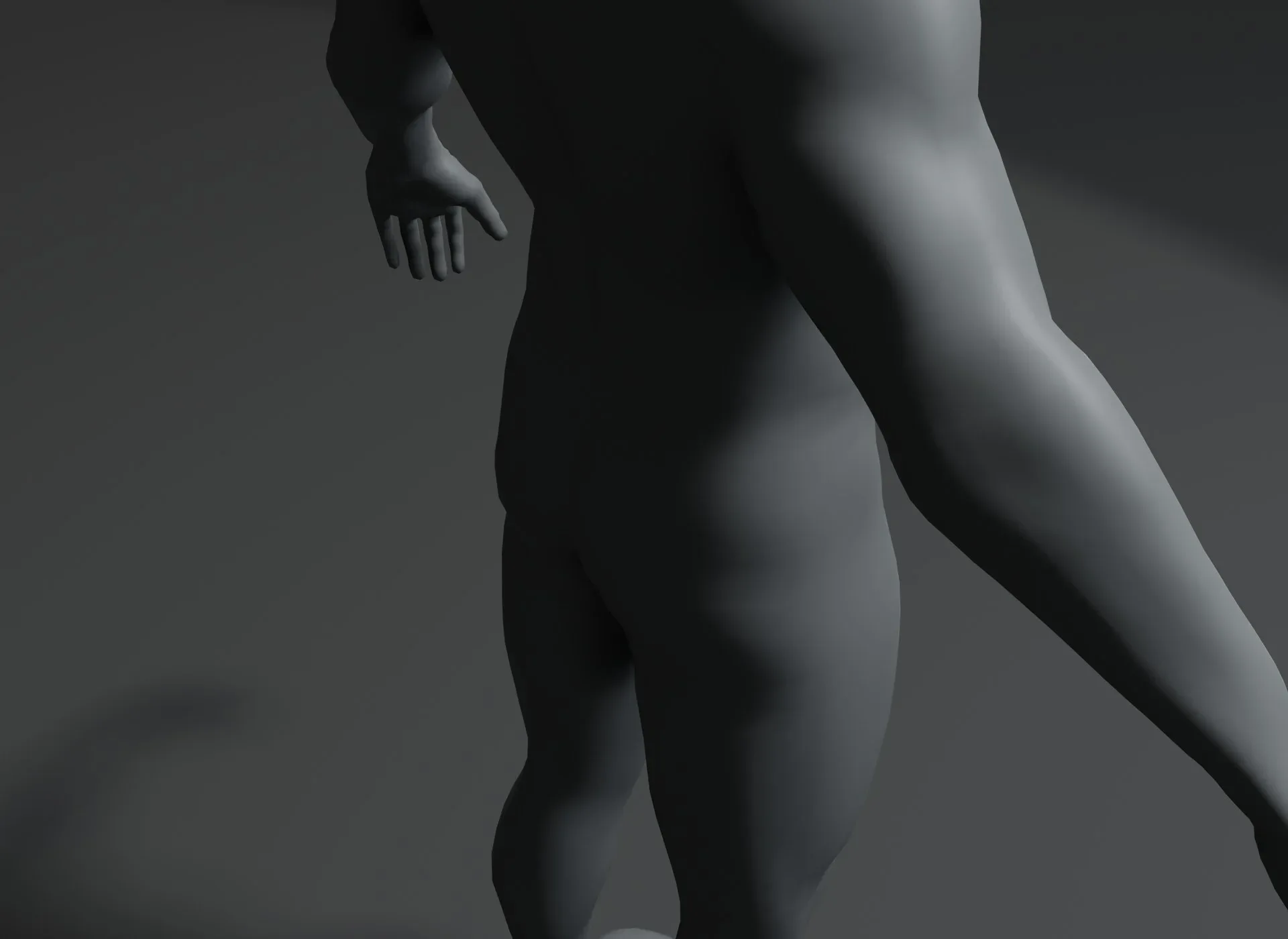 Male Body Base Mesh 3D Model 20k Polygons