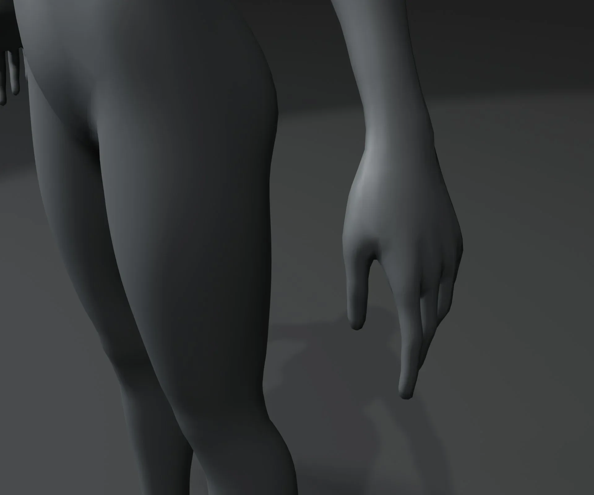 Female Body Base Mesh 3D Model 20k Polygons