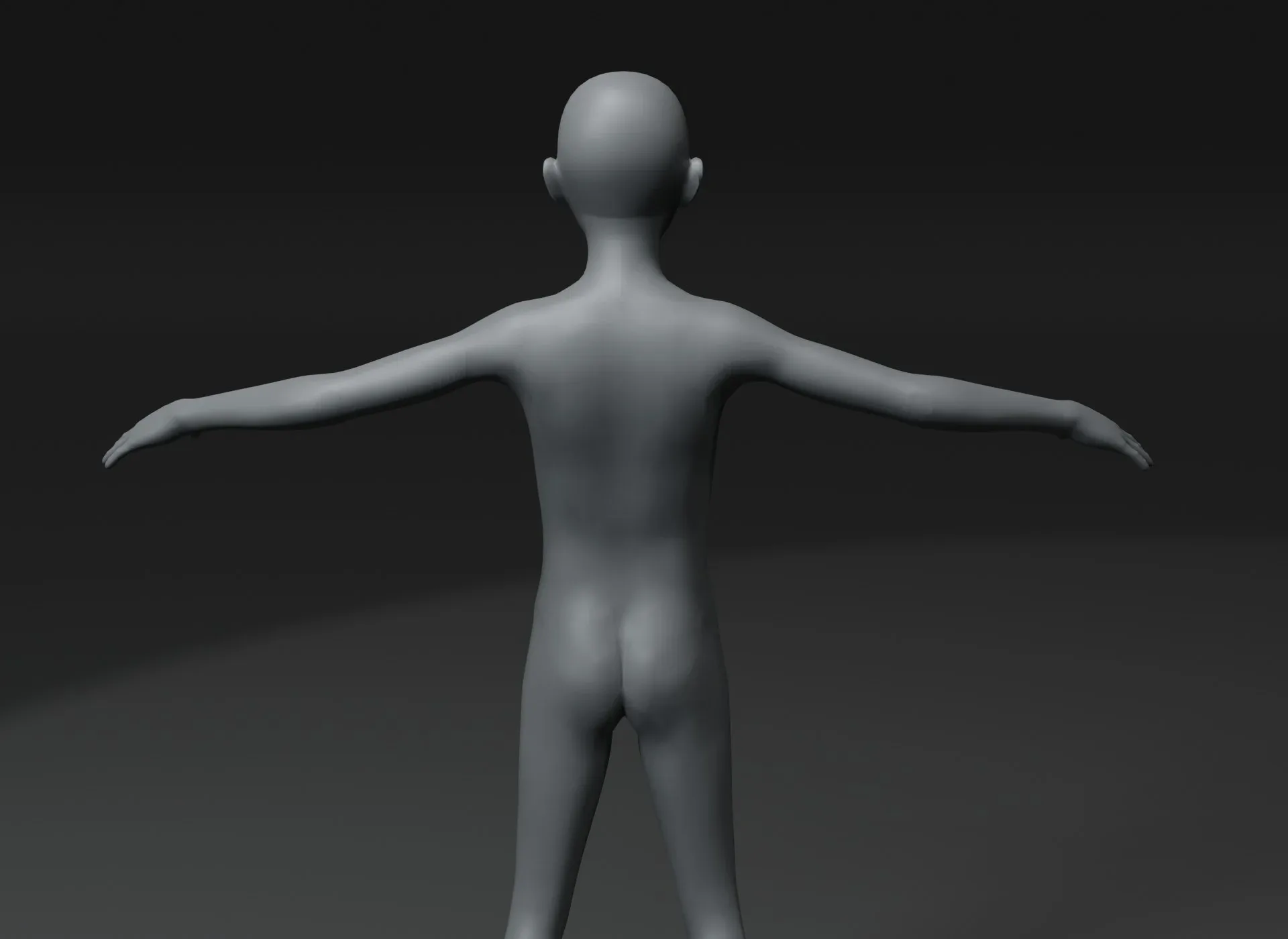 Boy Kid Body Base Mesh 3D Model 20k Polygons