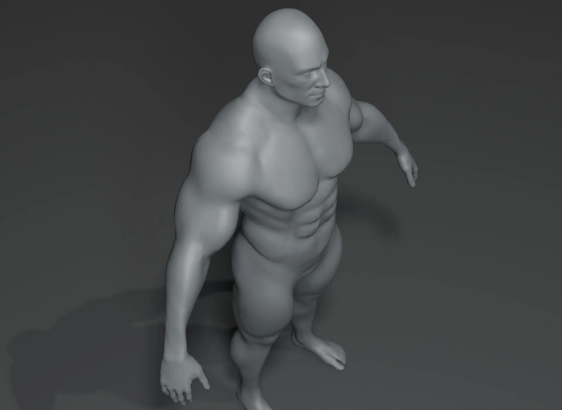 Superhero Male Body Base Mesh 3D Model 20k Polygons