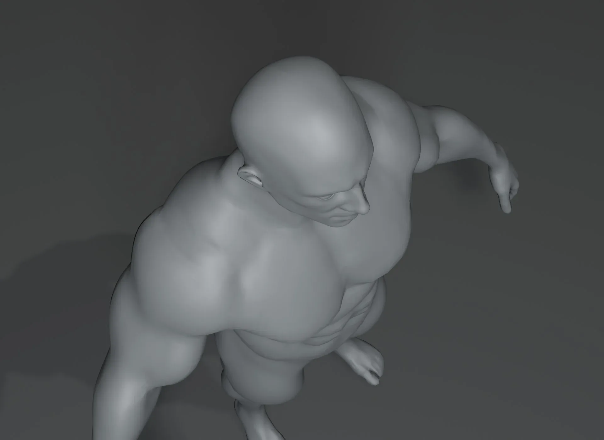 Superhero Male Body Base Mesh 3D Model 20k Polygons