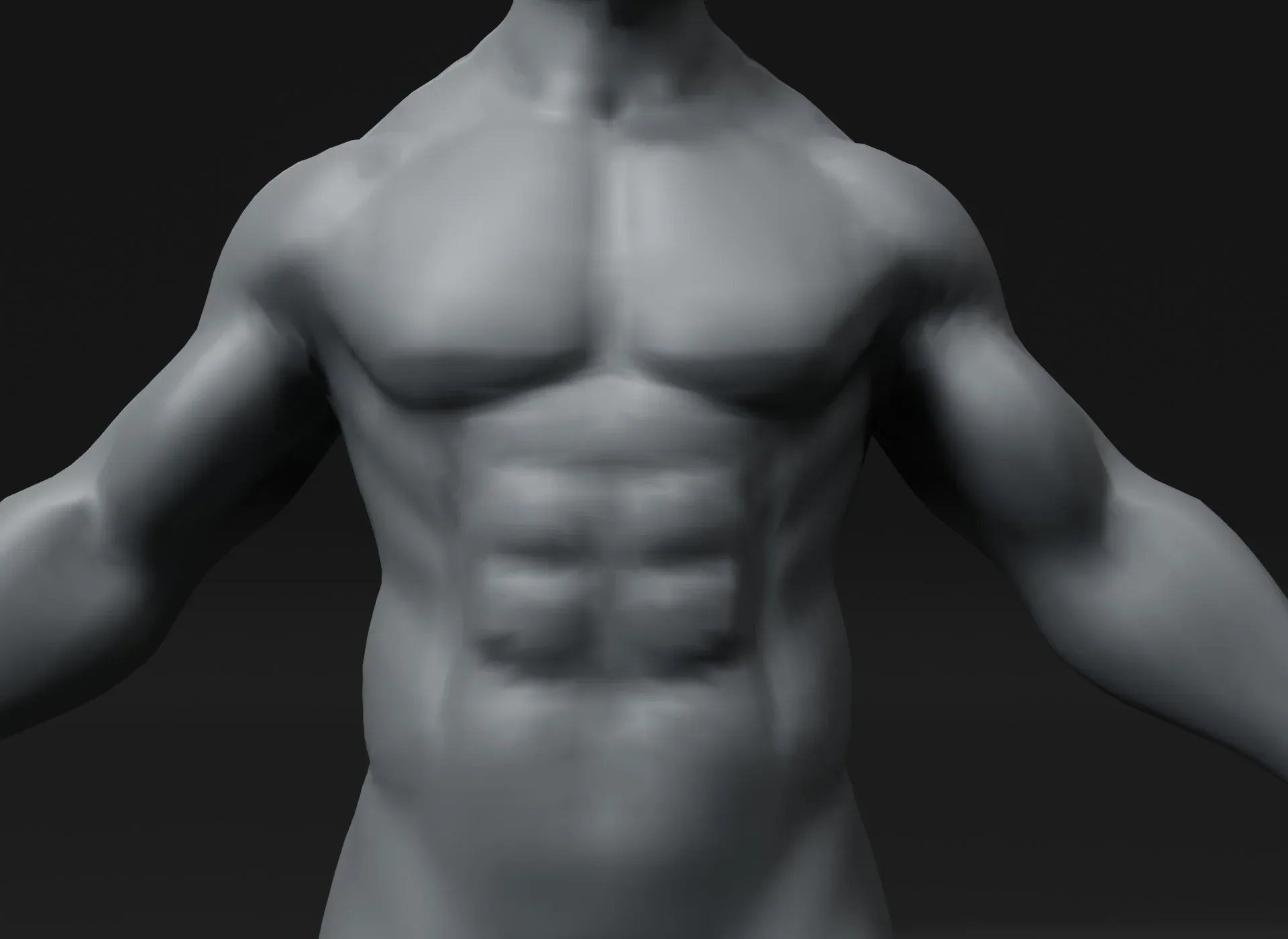 Superhero Male Body Base Mesh 3D Model 20k Polygons