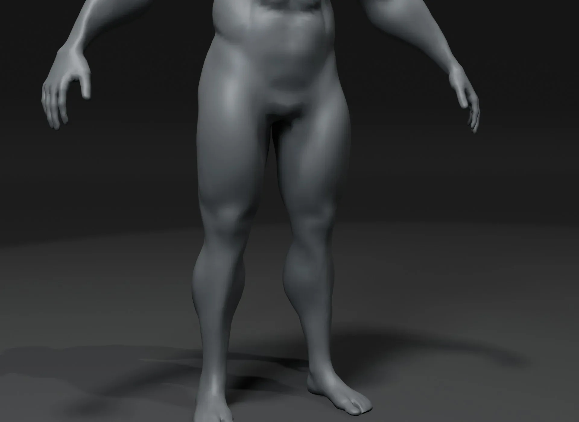 Superhero Male Body Base Mesh 3D Model 20k Polygons