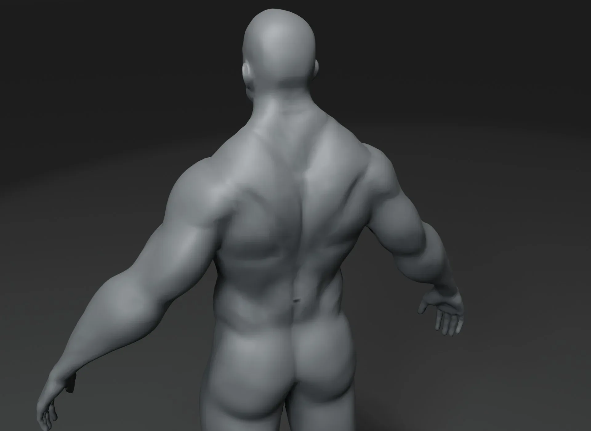 Superhero Male Body Base Mesh 3D Model 20k Polygons