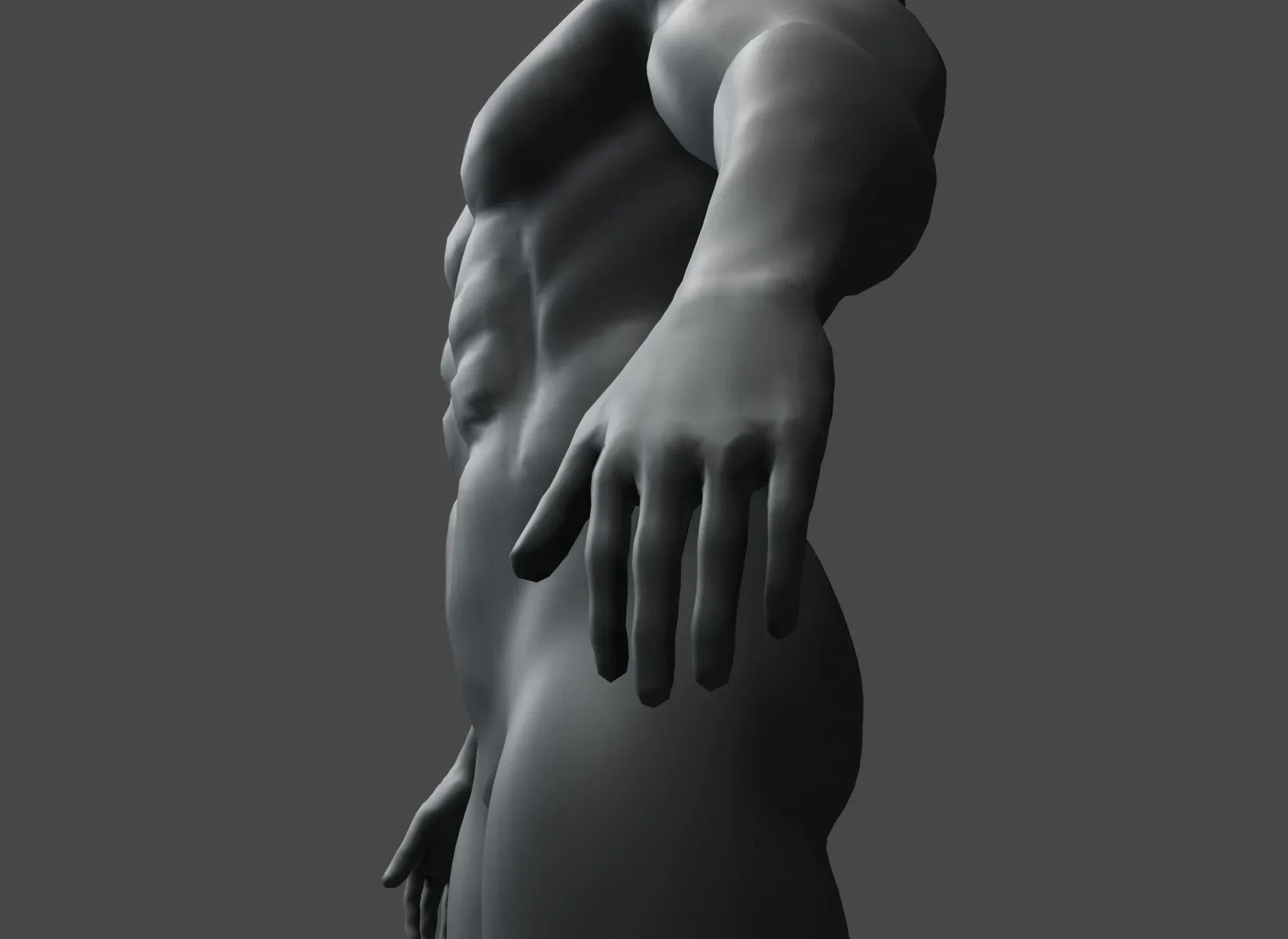 Superhero Male Body Base Mesh 3D Model 20k Polygons