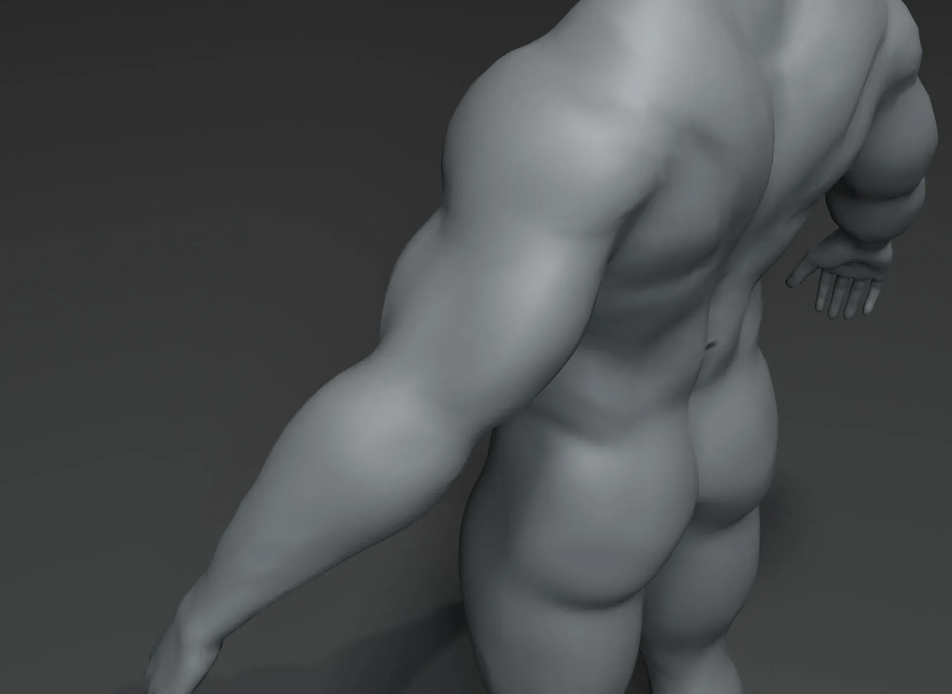 Superhero Male Body Base Mesh 3D Model 20k Polygons