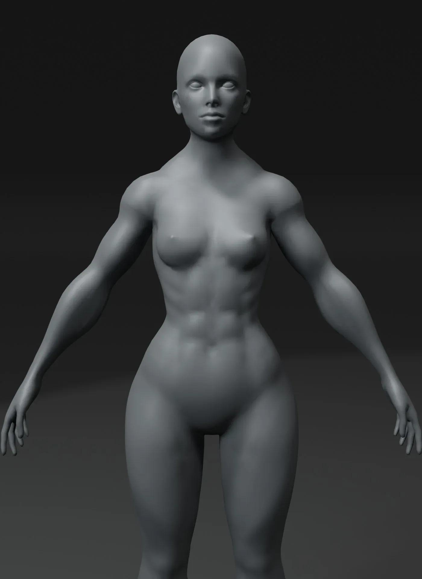 Superhero Female Body Base Mesh 3D Model 20k Polygons