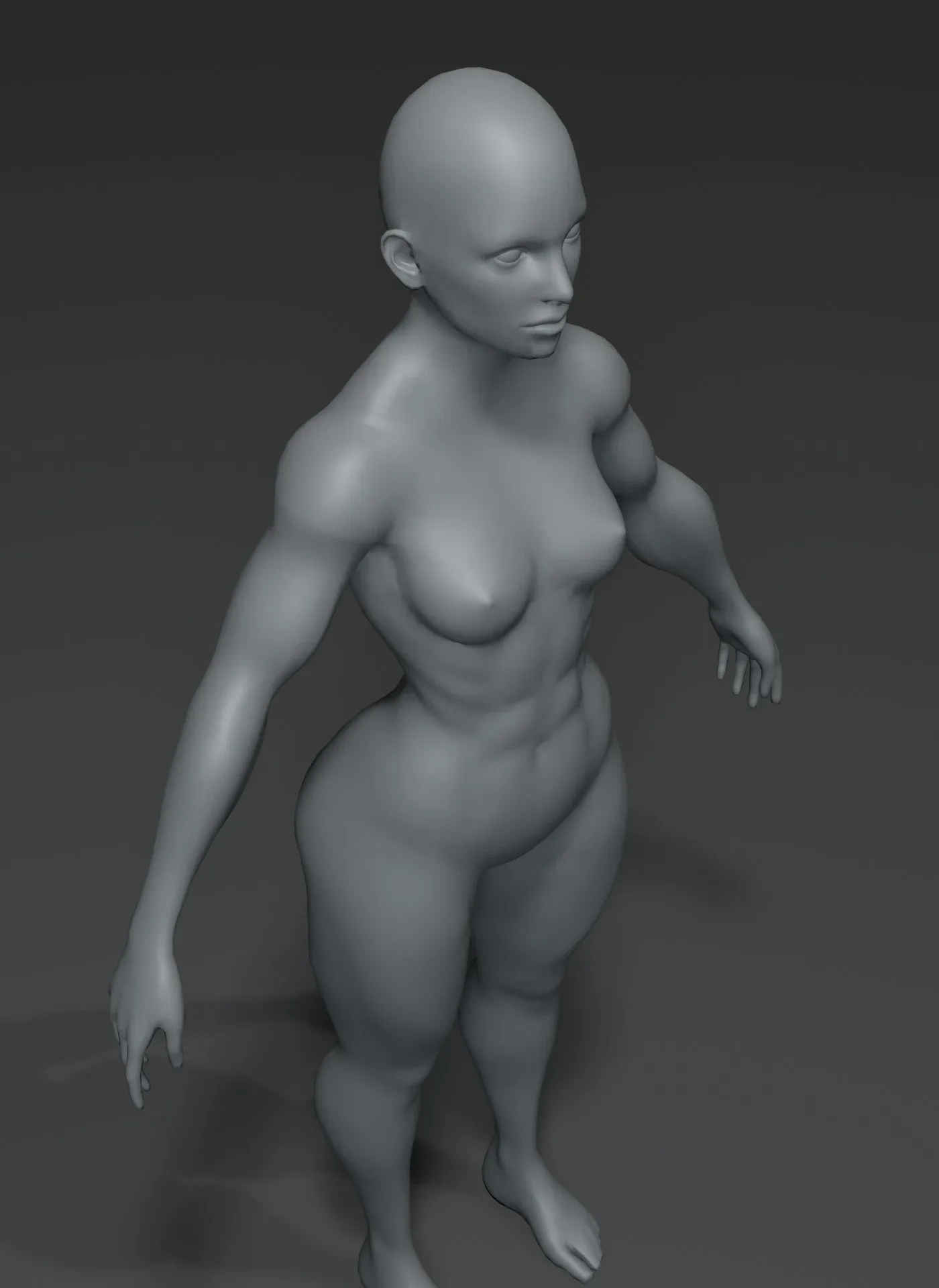 Superhero Female Body Base Mesh 3D Model 20k Polygons