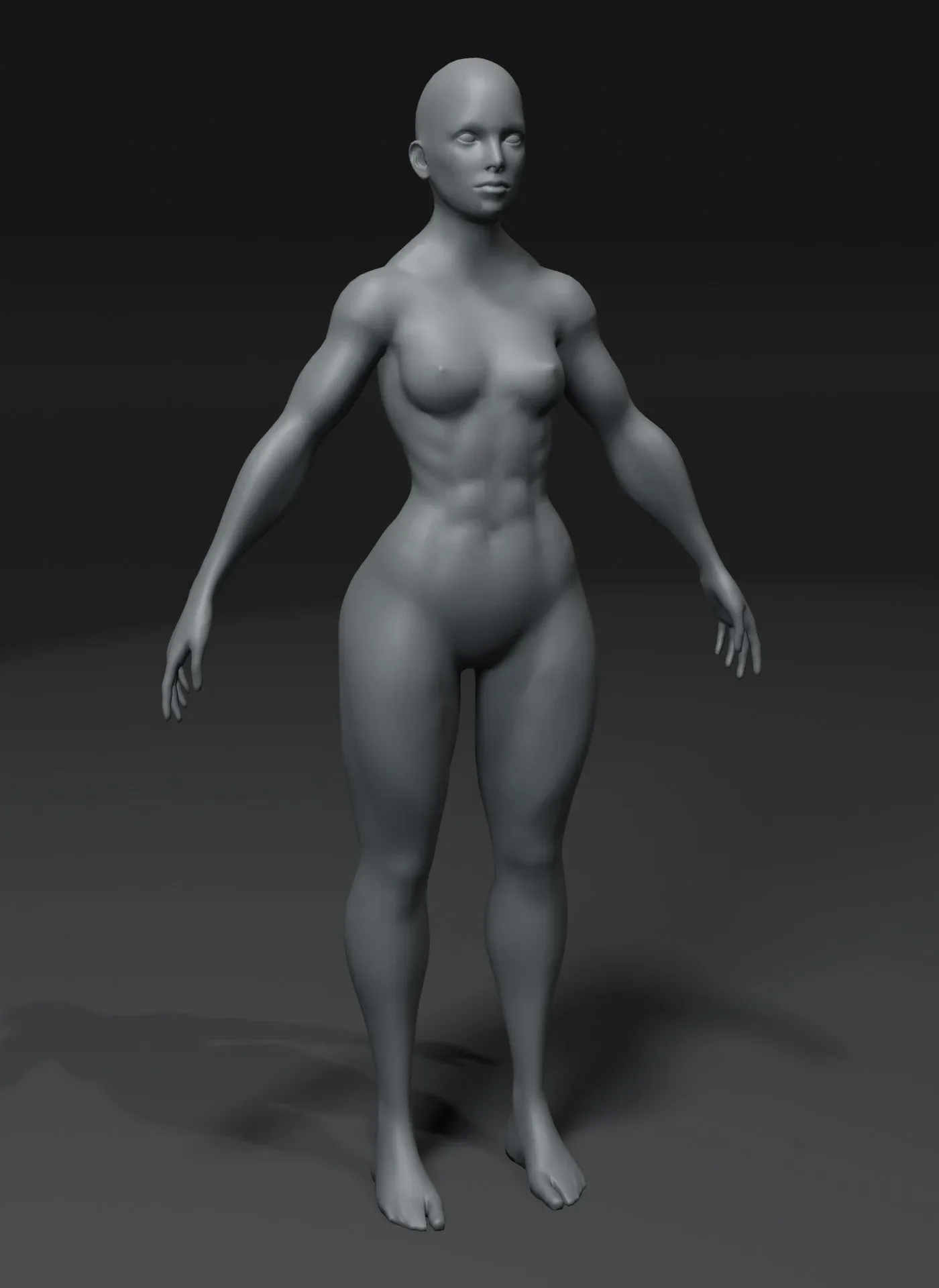 Superhero Female Body Base Mesh 3D Model 20k Polygons