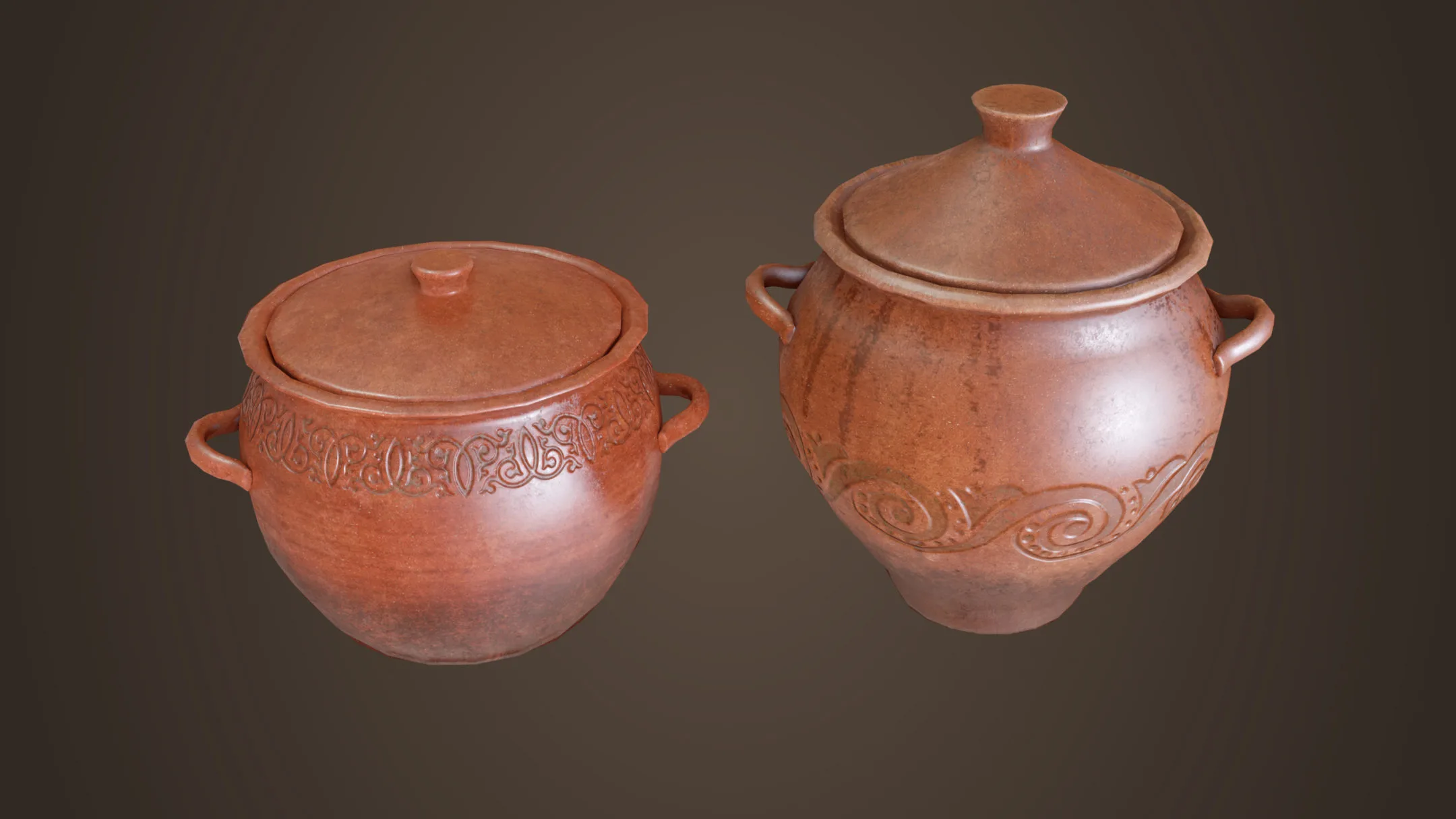 Medieval clay tableware pack