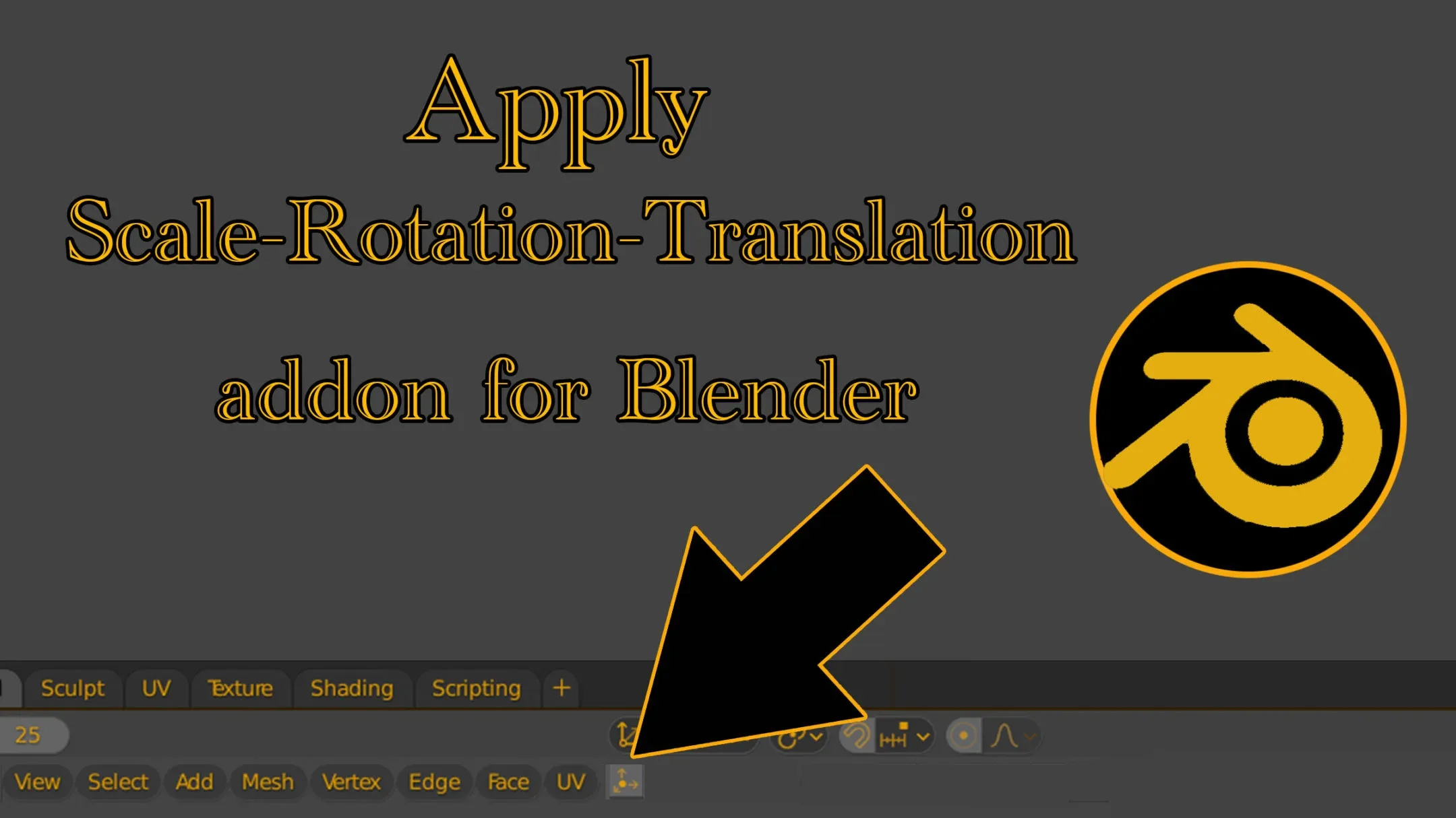 Apply Scale-Rotation-Translation addon for Blender