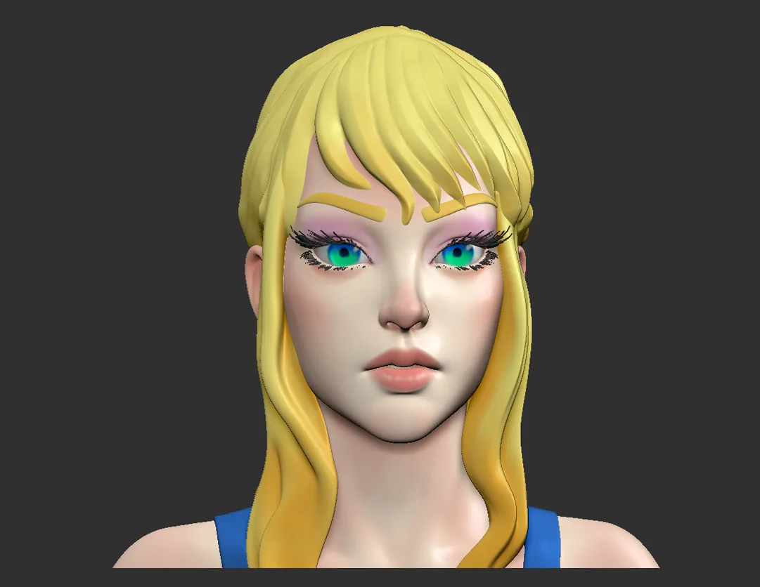 Female base-mesh stylized HighPoly