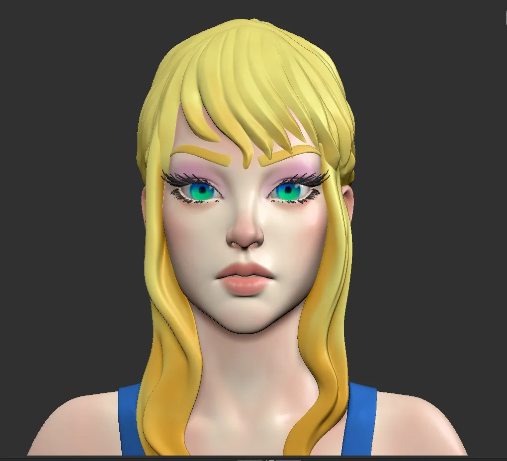 Female base-mesh stylized HighPoly